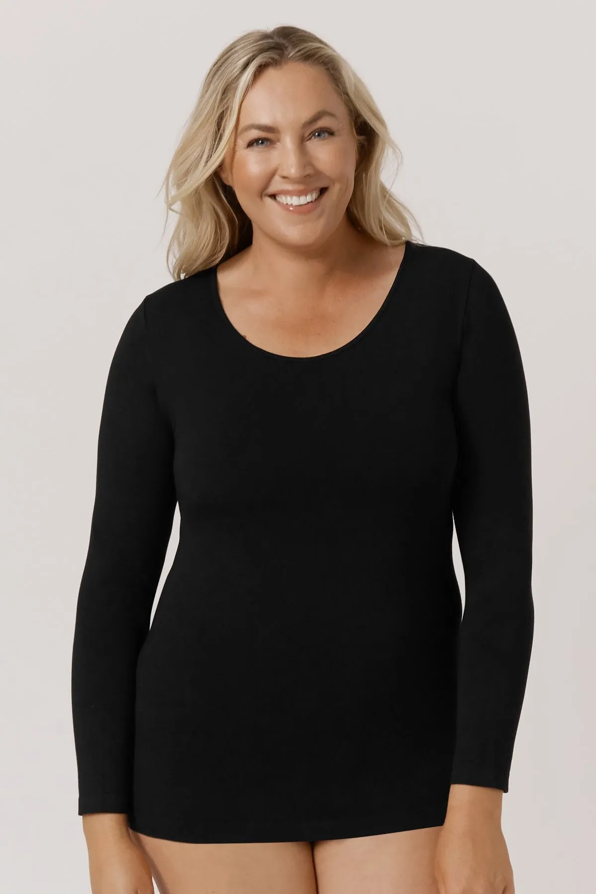 Pure Comfort Modal Long Sleeve Top 2pk