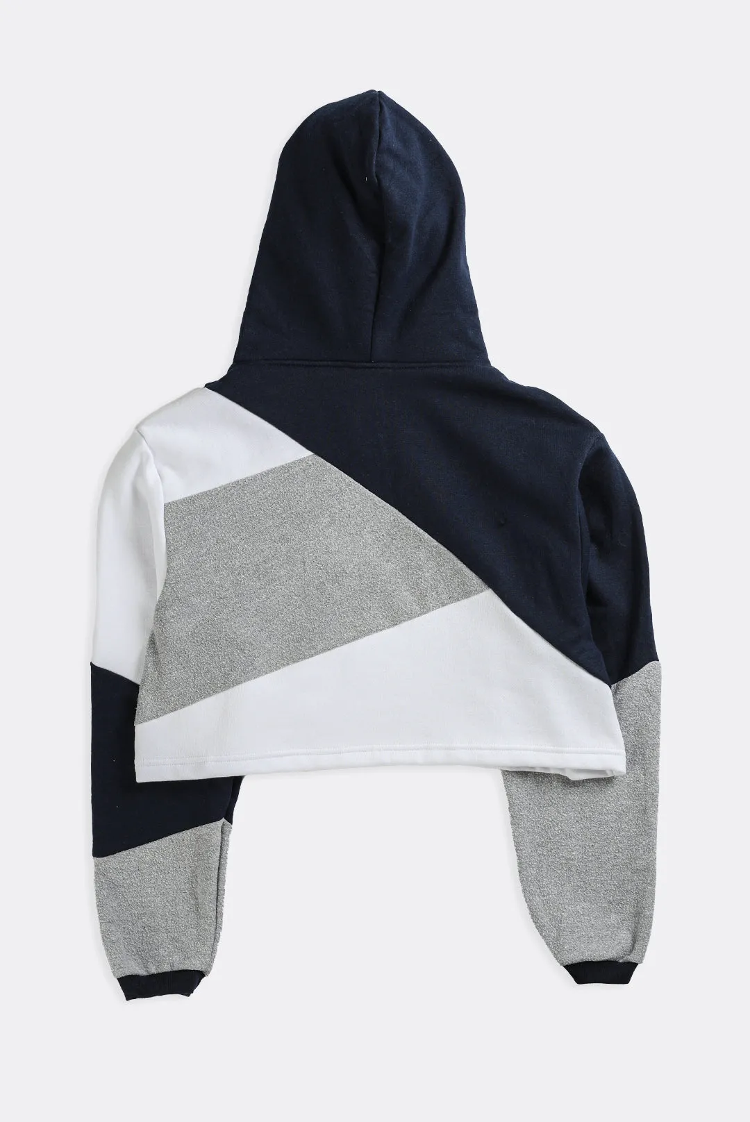 Rework Champion Patchwork Crop Sweatshirt - S