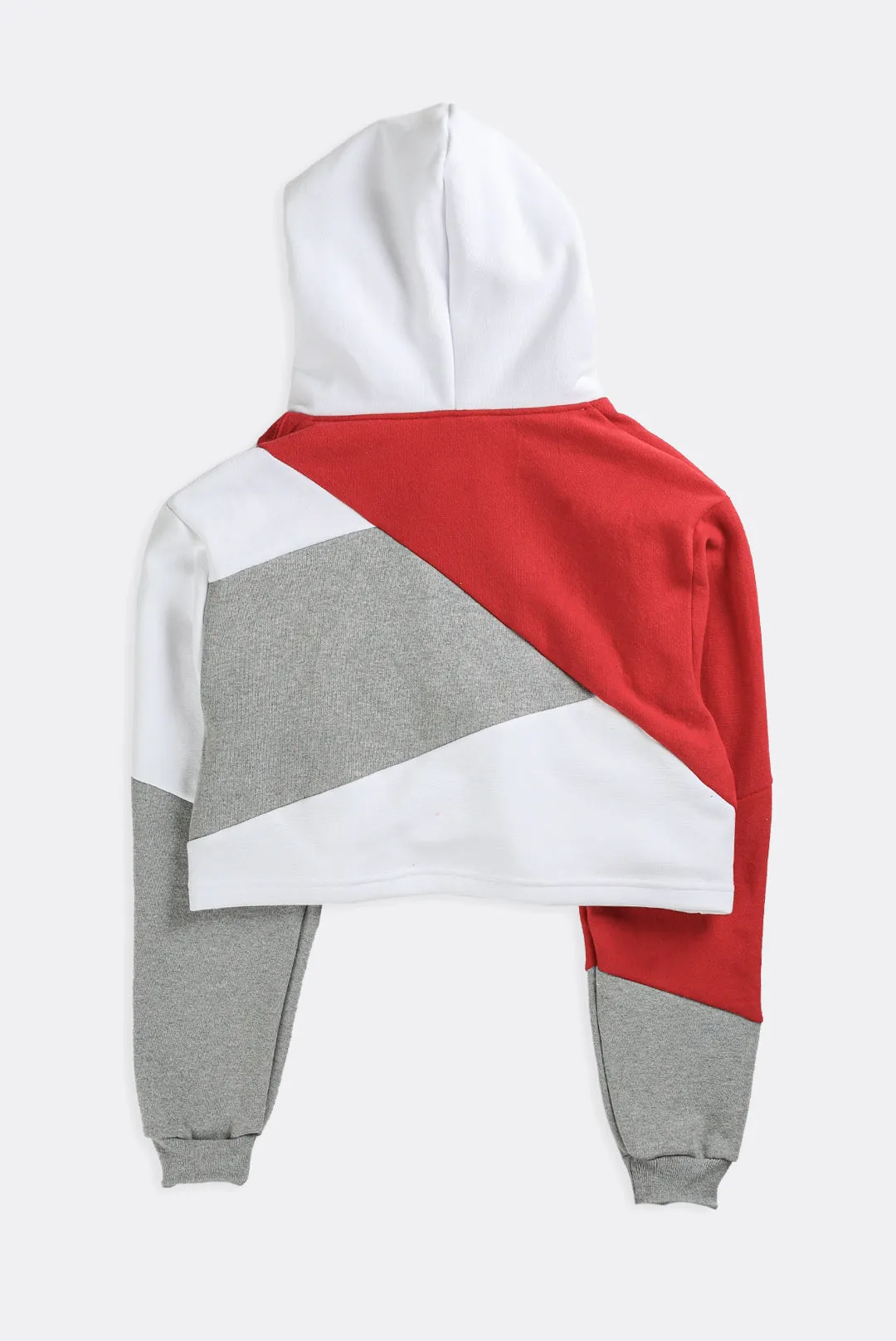 Rework Champion Patchwork Crop Sweatshirt - S