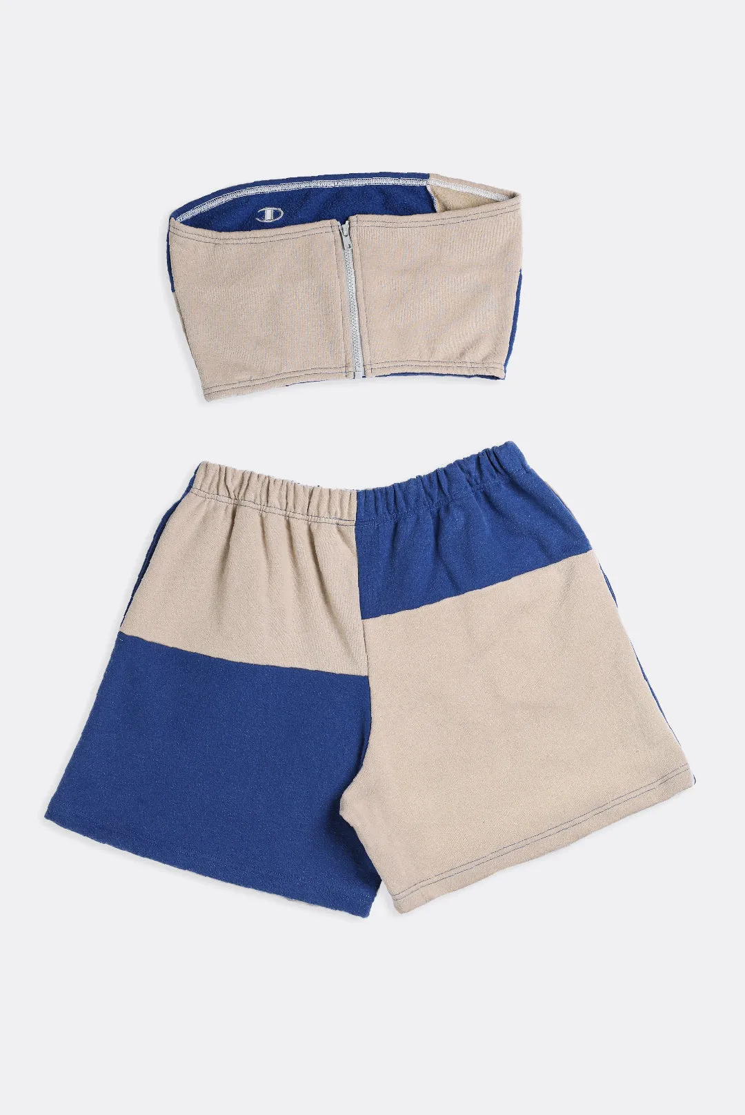 Rework Champion Patchwork Sweatshorts Set - L