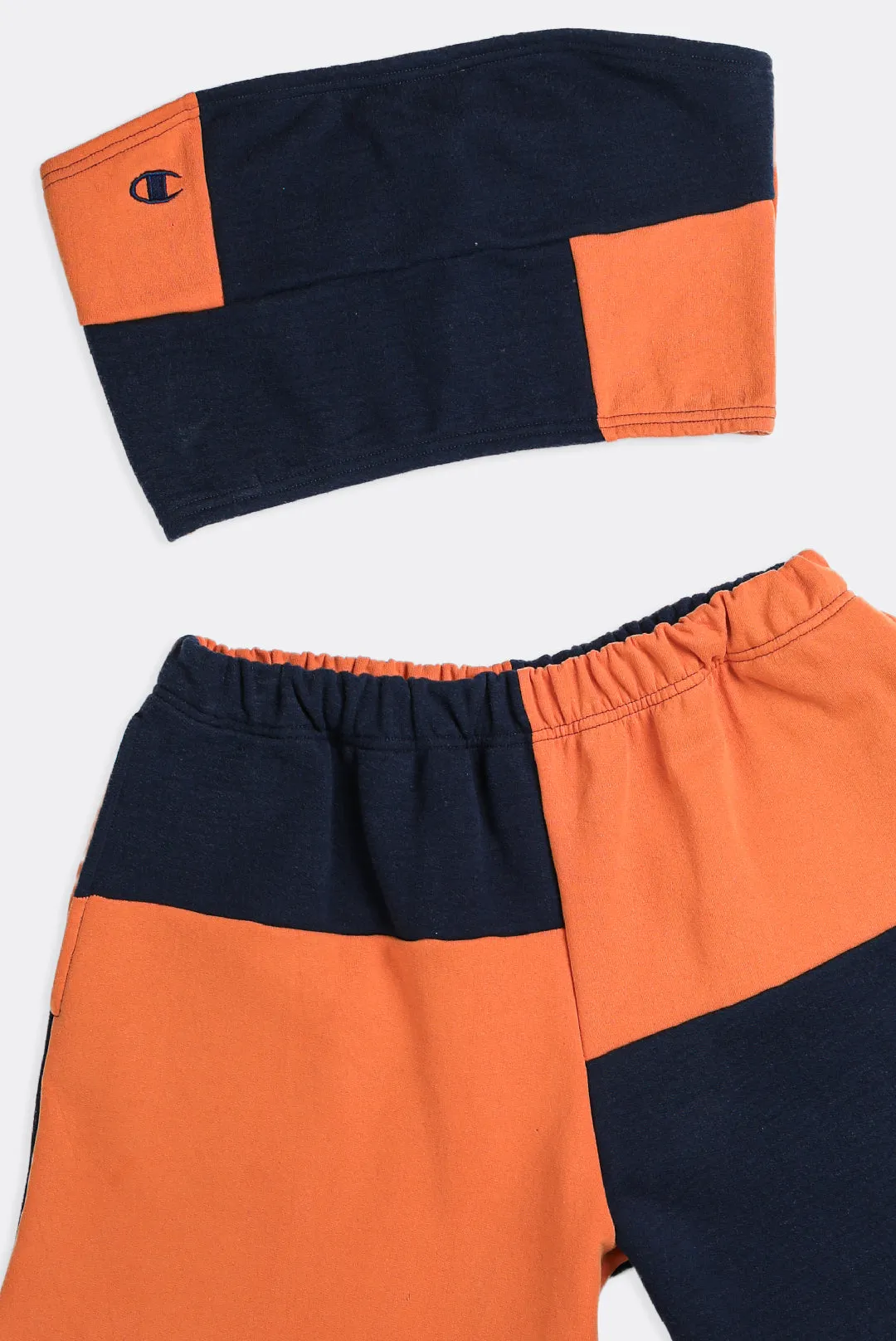 Rework Champion Patchwork Sweatshorts Set - L