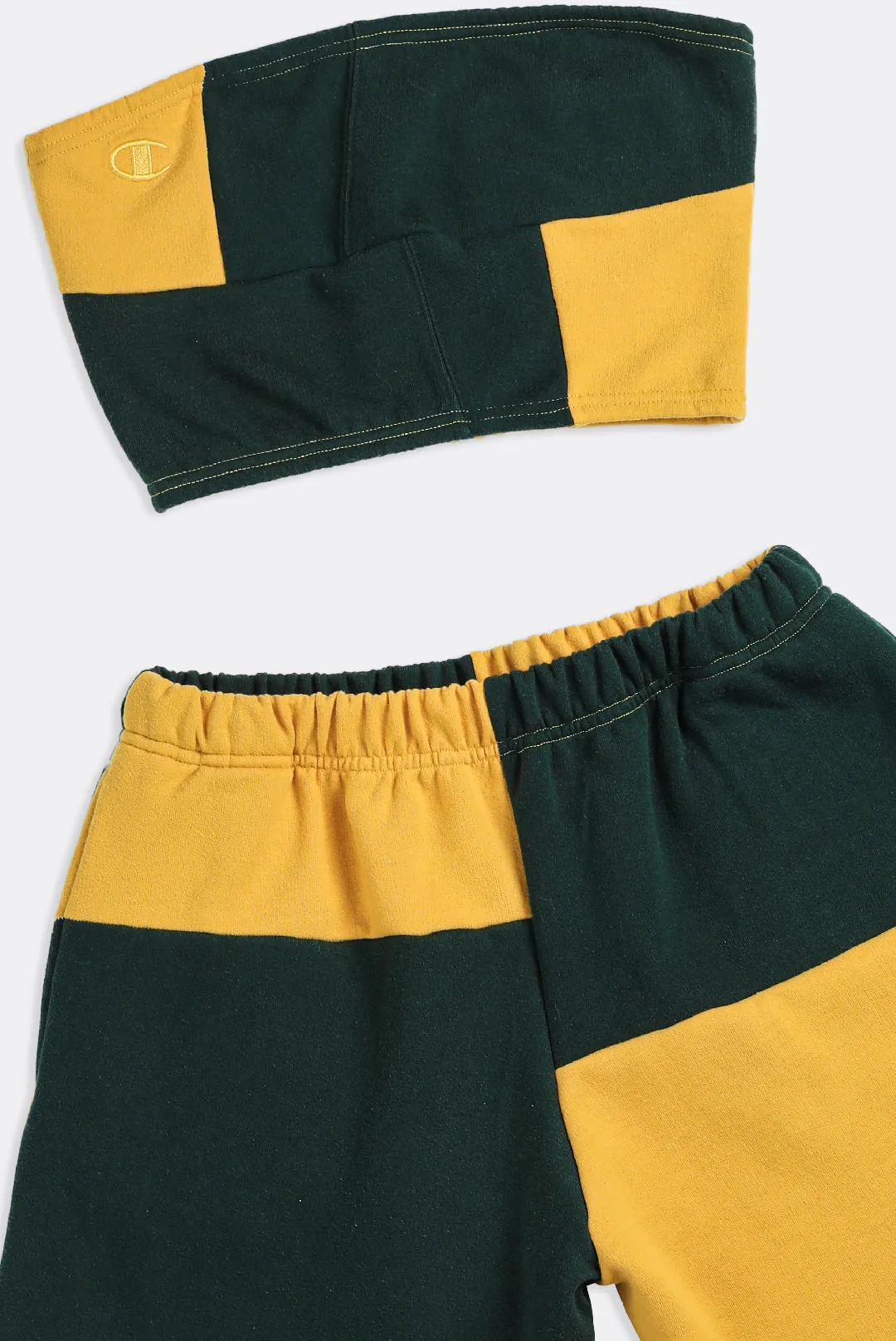 Rework Champion Patchwork Sweatshorts Set - M