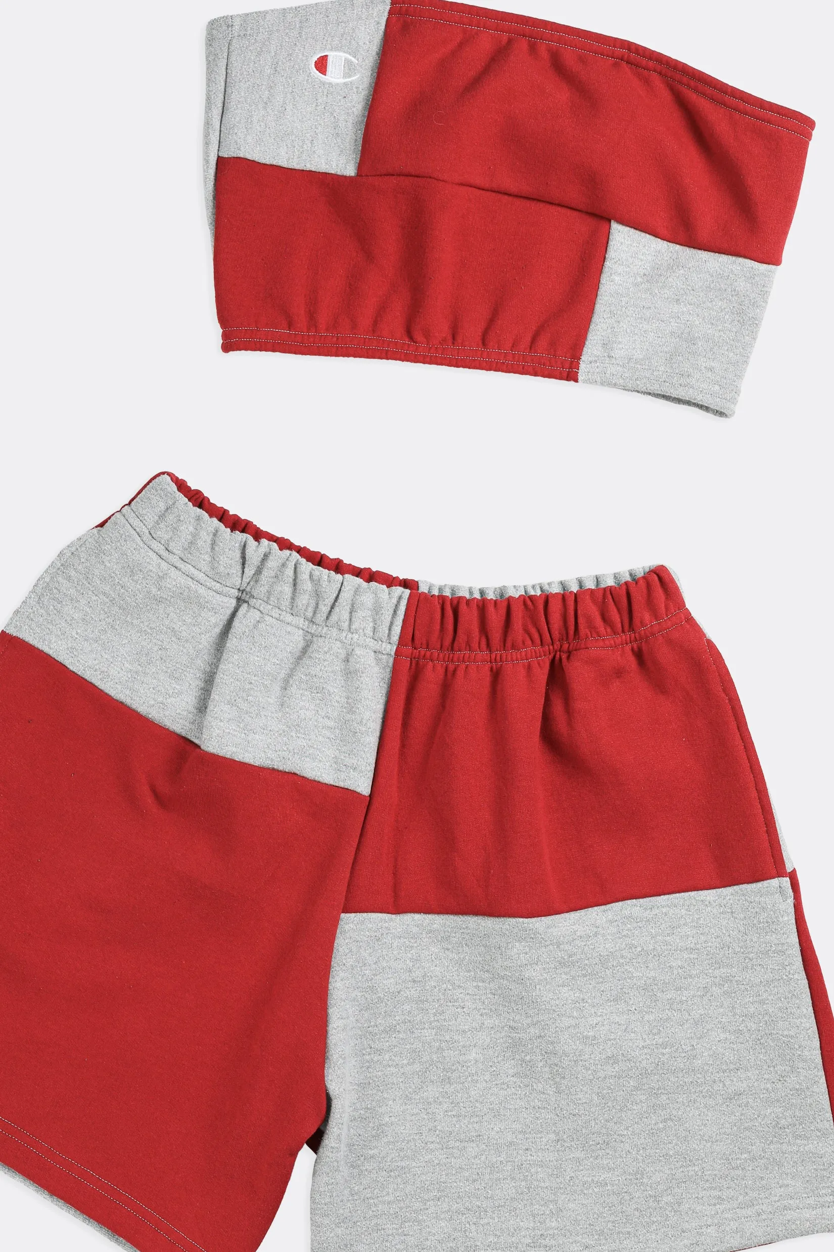 Rework Champion Patchwork Sweatshorts Set - M