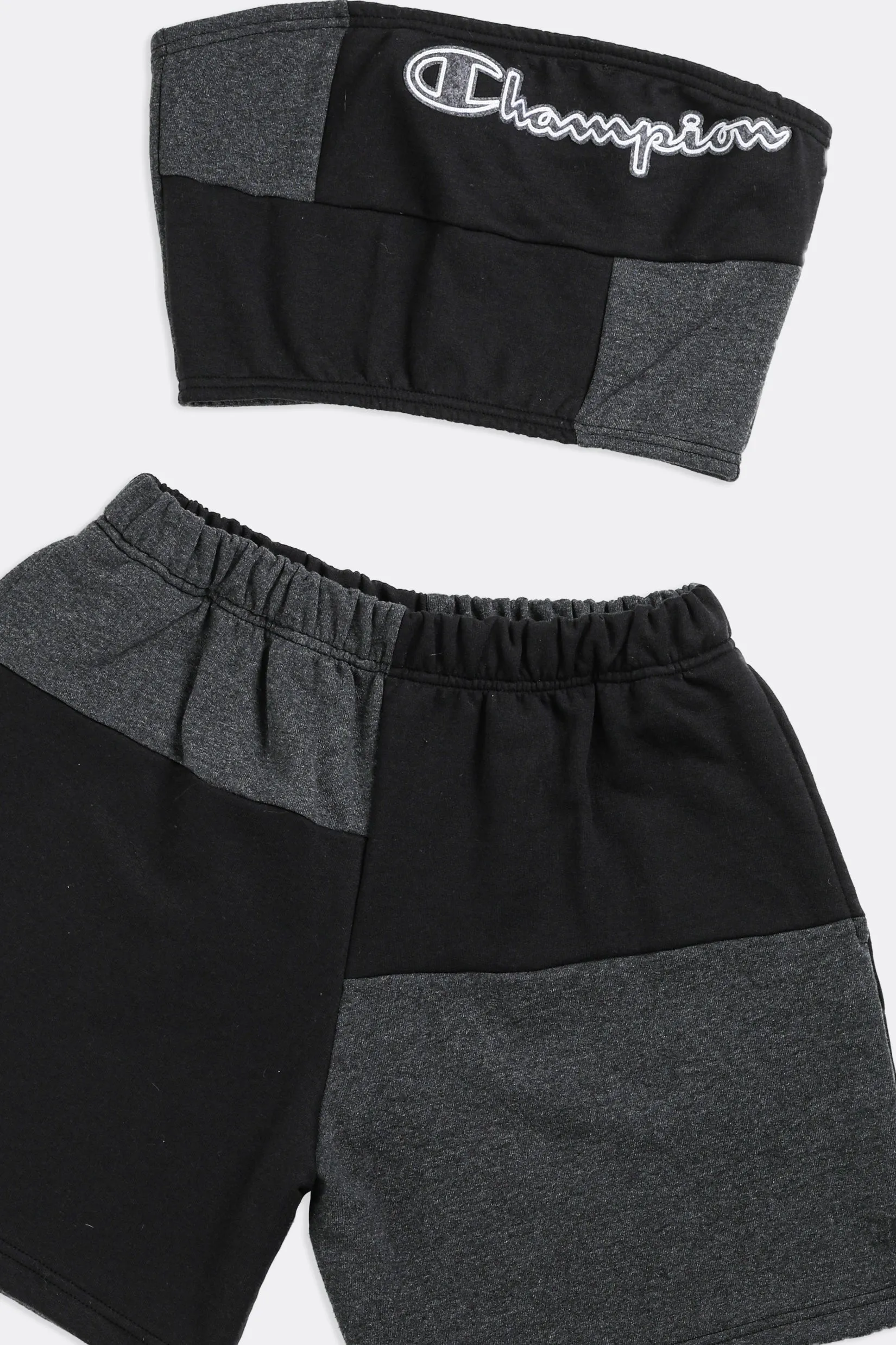 Rework Champion Patchwork Sweatshorts Set - M