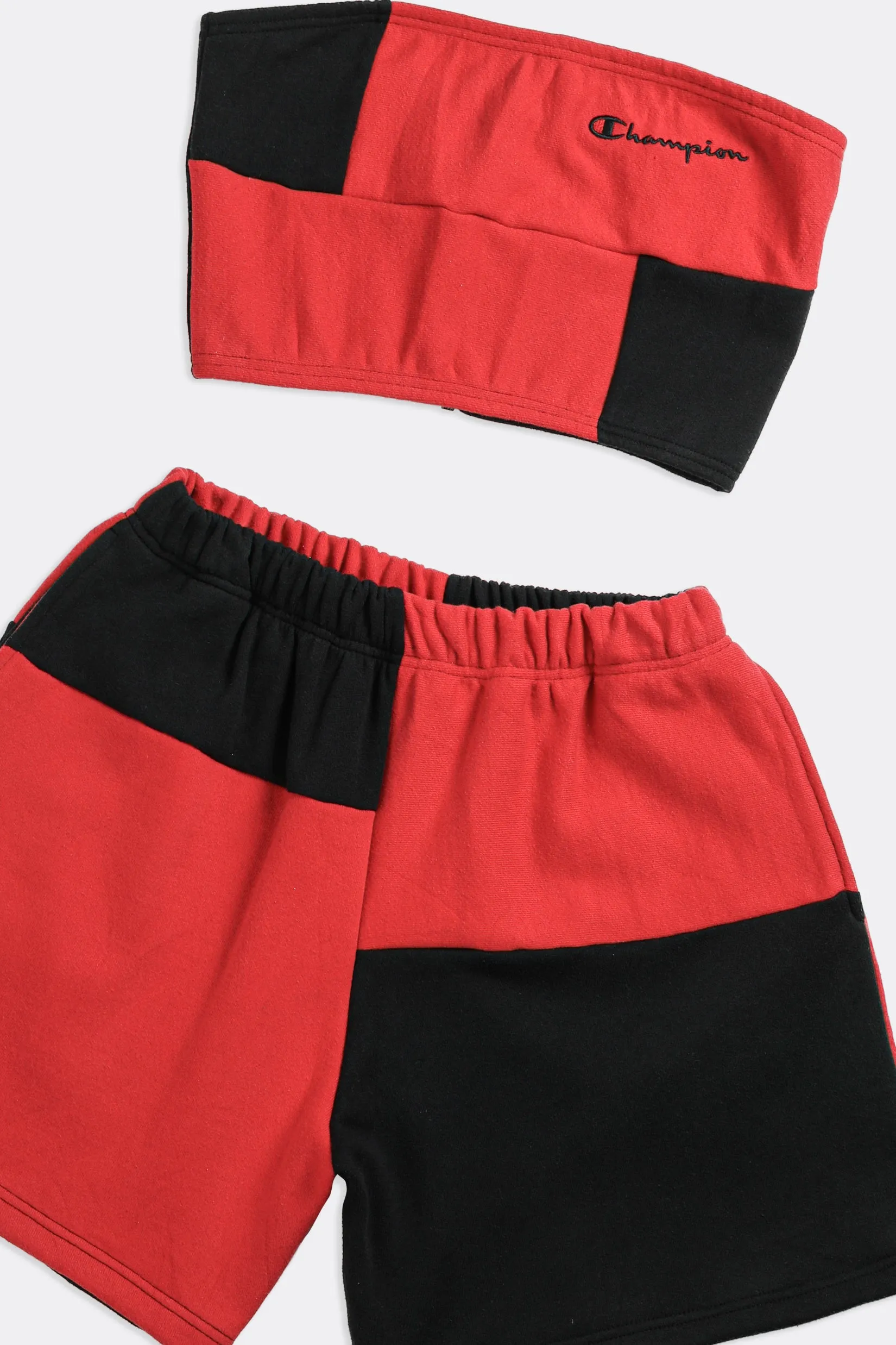 Rework Champion Patchwork Sweatshorts Set - M