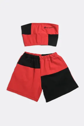 Rework Champion Patchwork Sweatshorts Set - M