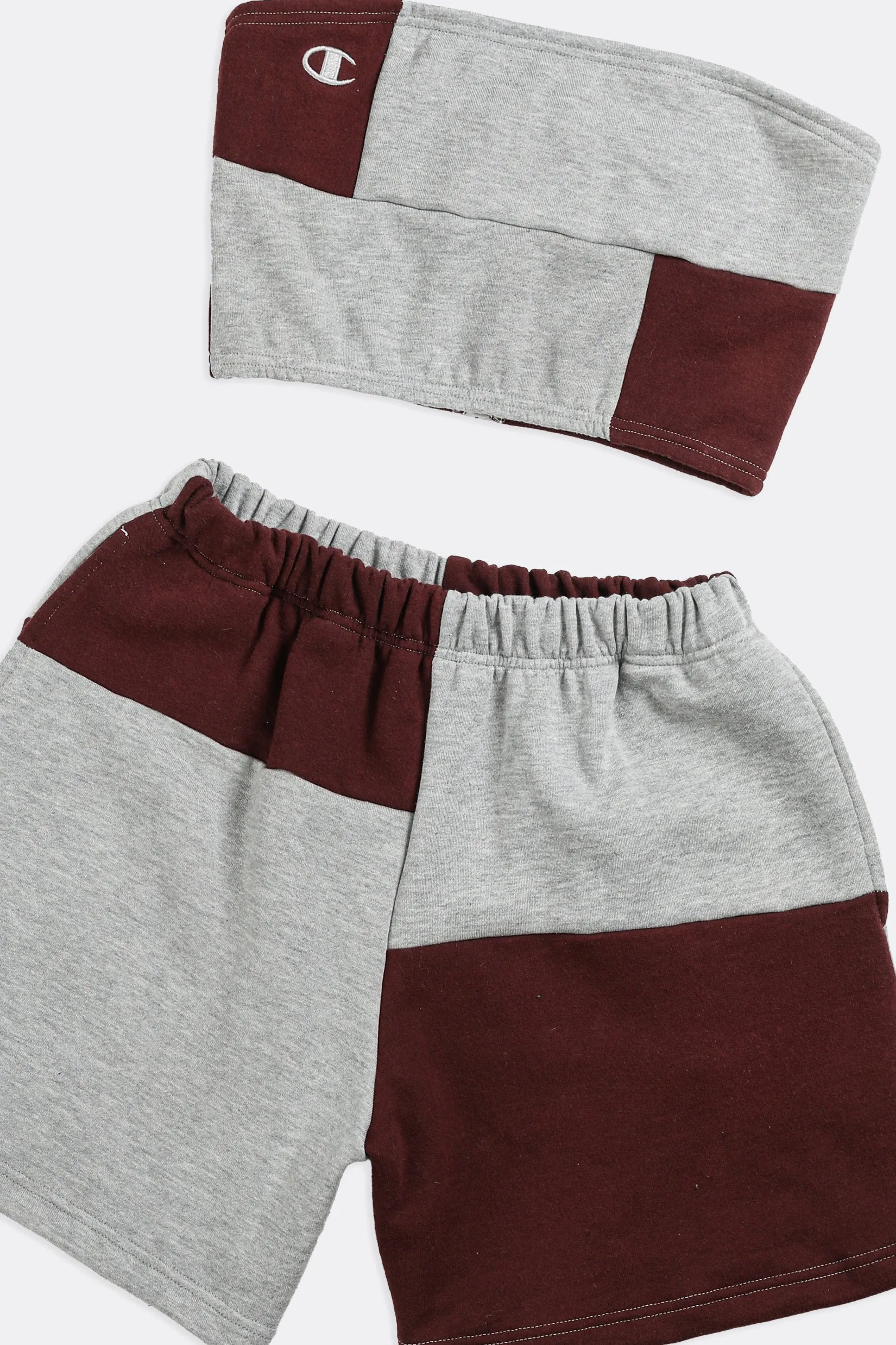 Rework Champion Patchwork Sweatshorts Set - M