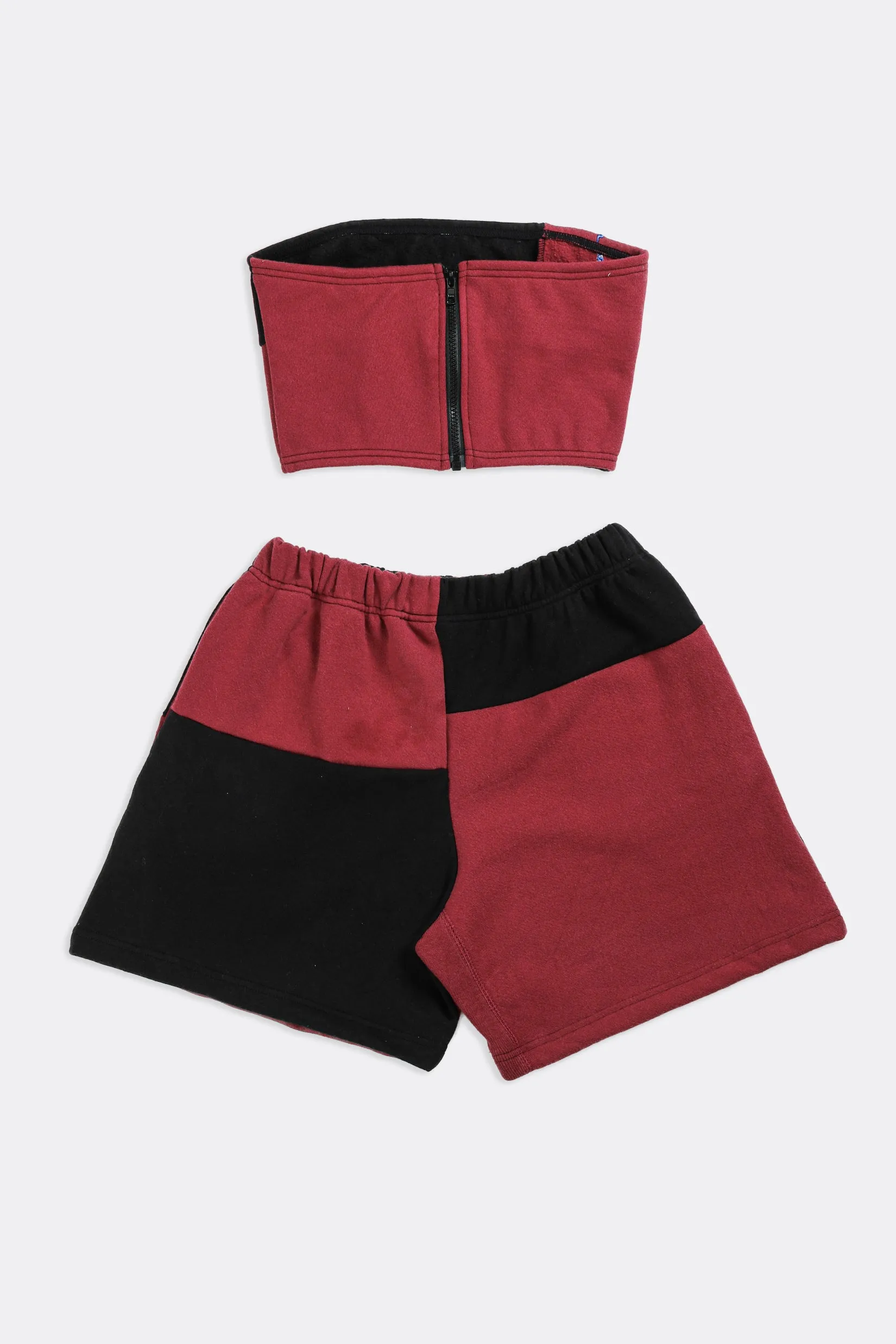 Rework Champion Patchwork Sweatshorts Set - S