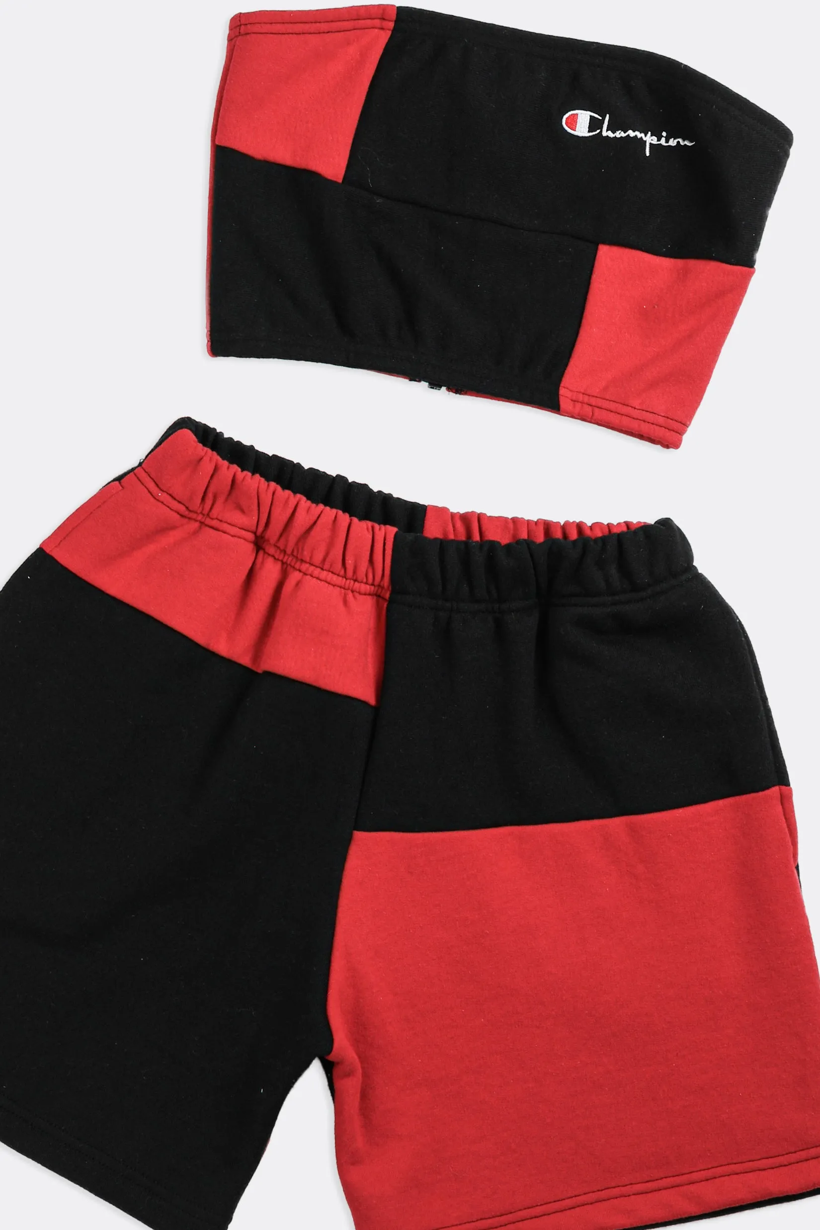 Rework Champion Patchwork Sweatshorts Set - XS