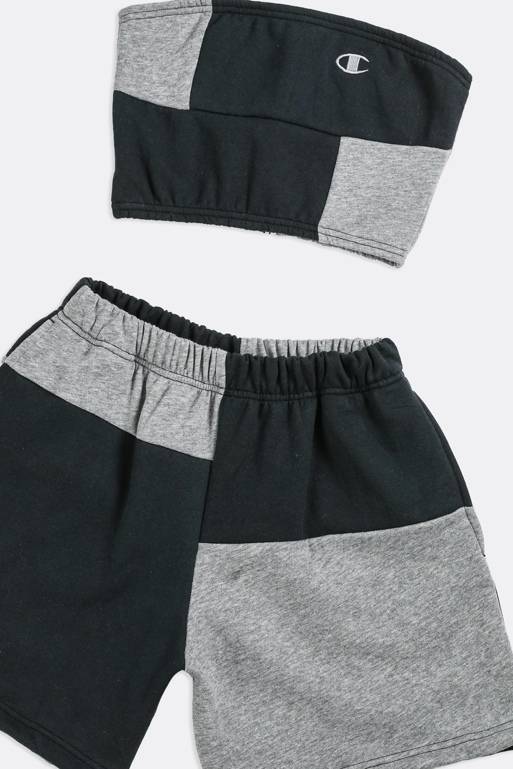 Rework Champion Patchwork Sweatshorts Set - XS