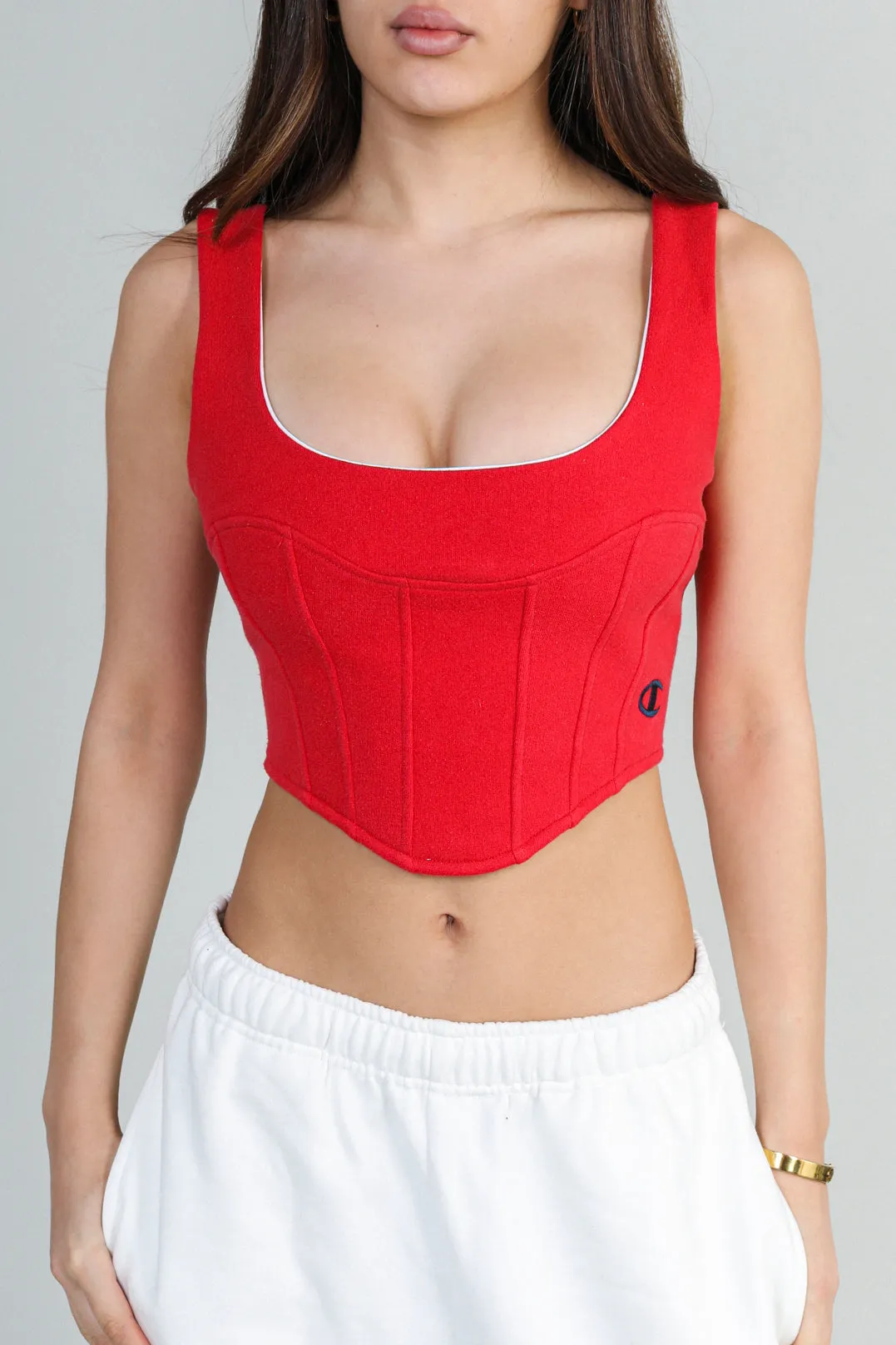 Rework Champion Sweatshirt Bustier - XS, S, M, L, XL, XXL