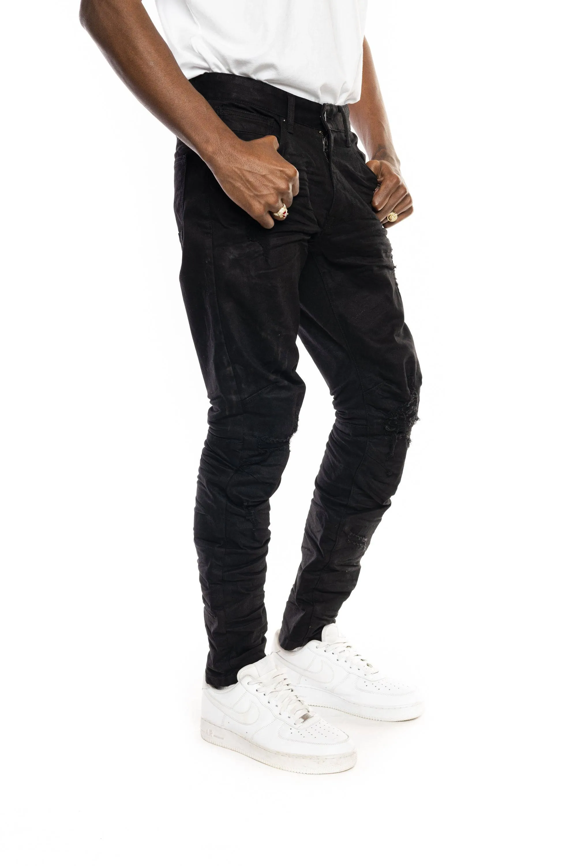 Rip & Repair Basic Jeans - Jet Black