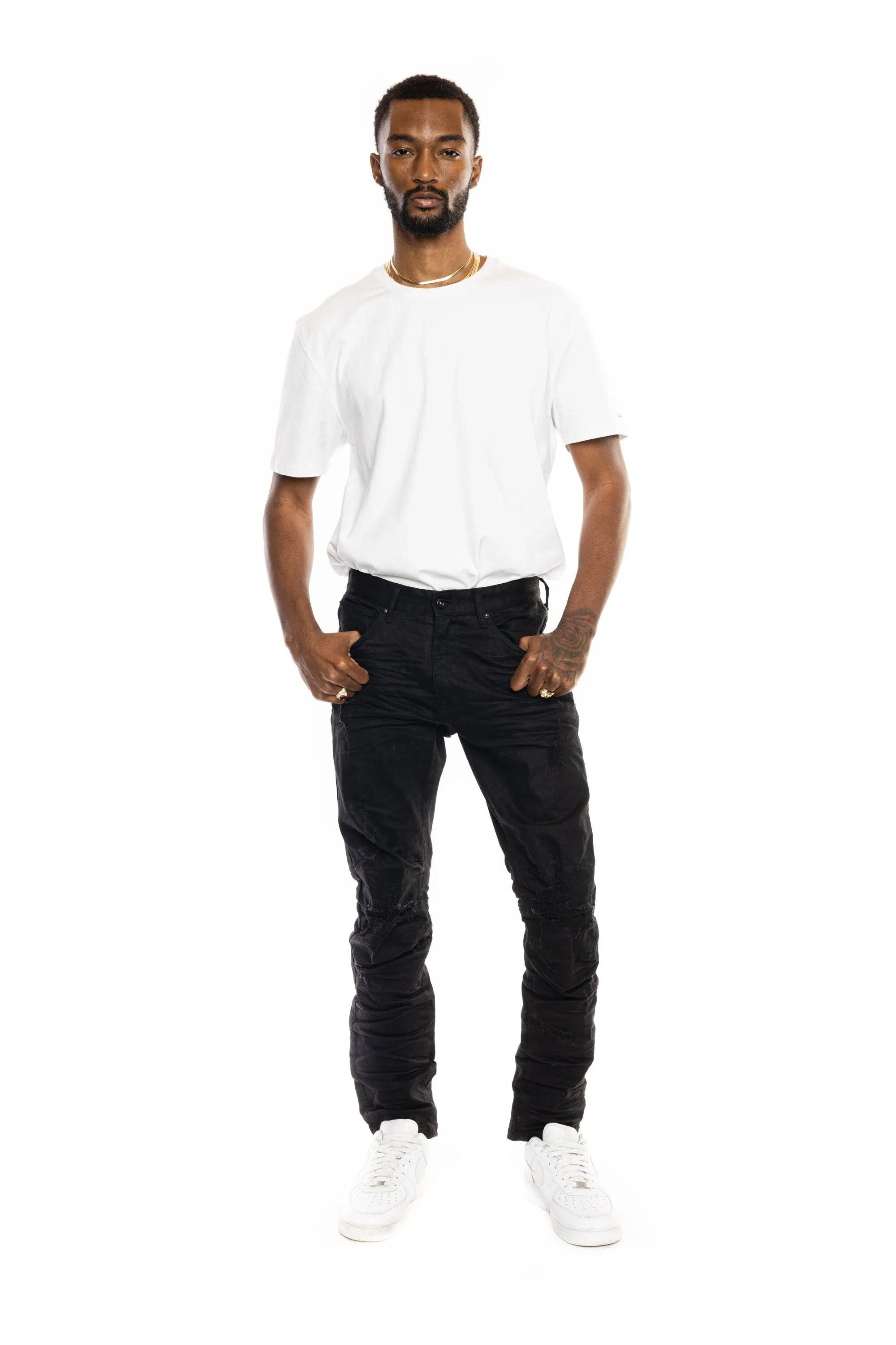 Rip & Repair Basic Jeans - Jet Black