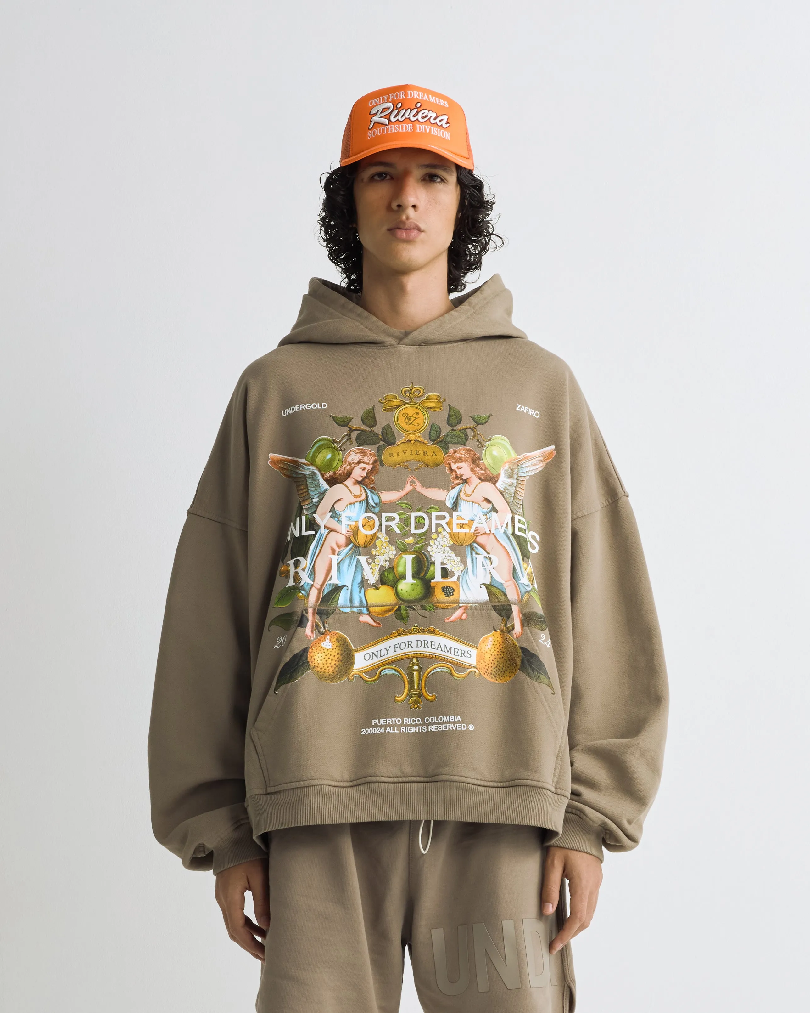 Riviera Fruit Angels Hoodie Brown