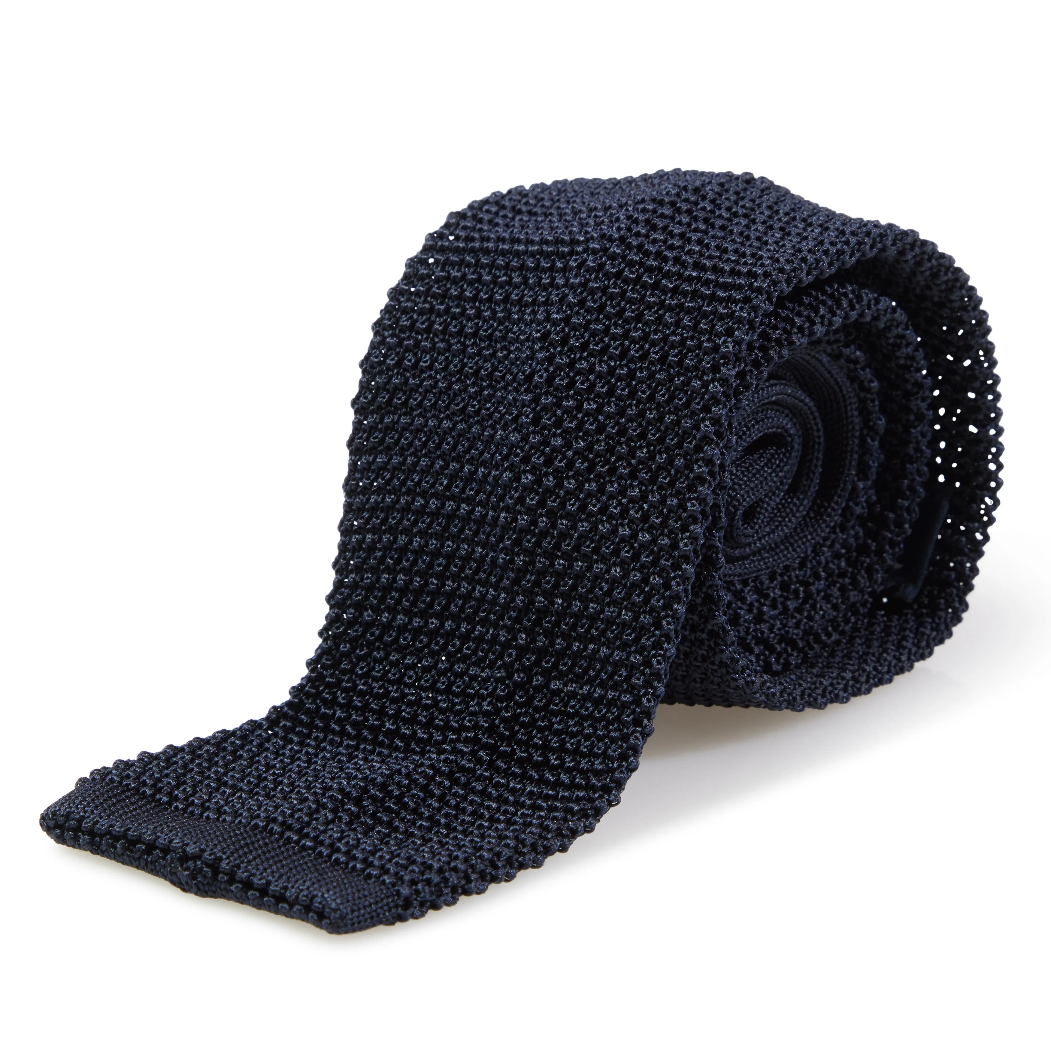 Silk Flat-End Knit Tie