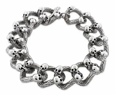 Stainless Steel Vintage Gothic Skull Bracelet